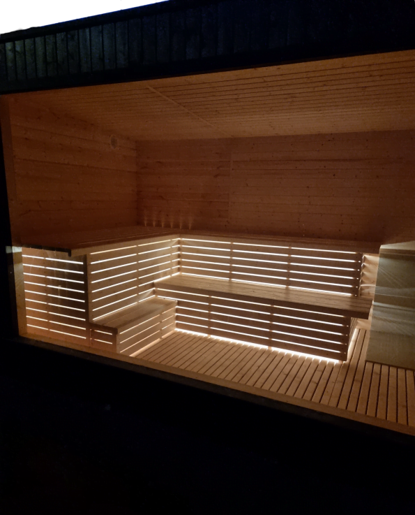 Modern sauna brown 4 m 16